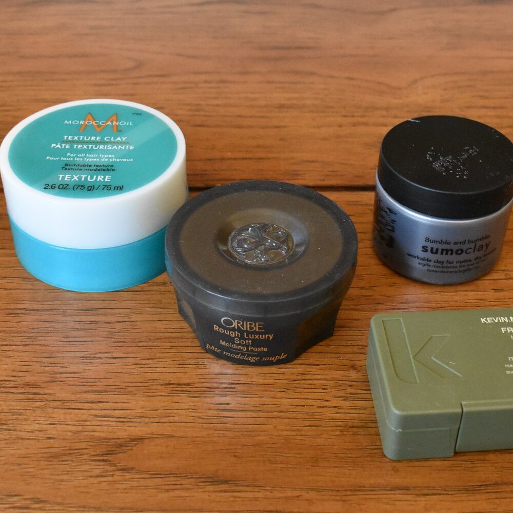 Assorted Hair Wax, Pomade, Clay Moroccan Oil, BB, Oribe, Kevin.Murphy